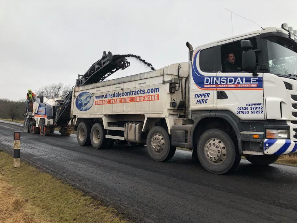 Aggregate haulage by Dinsdale Contracts